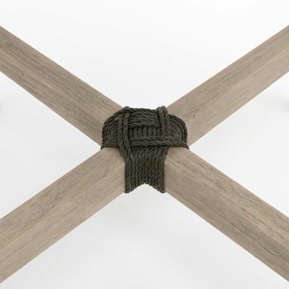 Outdoor Counter Stool With Reversible Cushions And Solid Teak Frame
