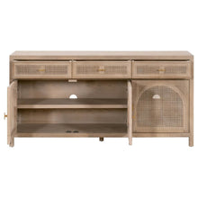 Gray Wood Buffet Cabinet – Bar Cabinet with Storage and Sideboard Design