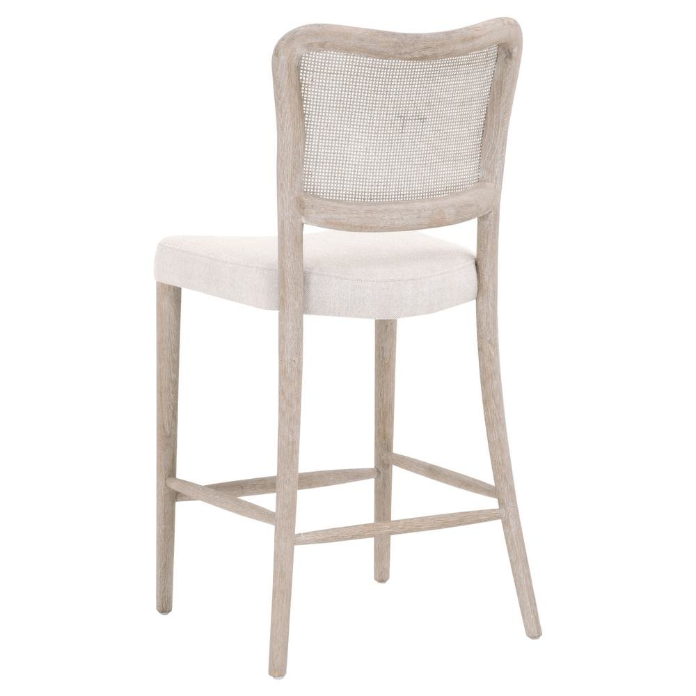 Gray Counter Stool with Backrest – Wooden Counter Height Bar Chair