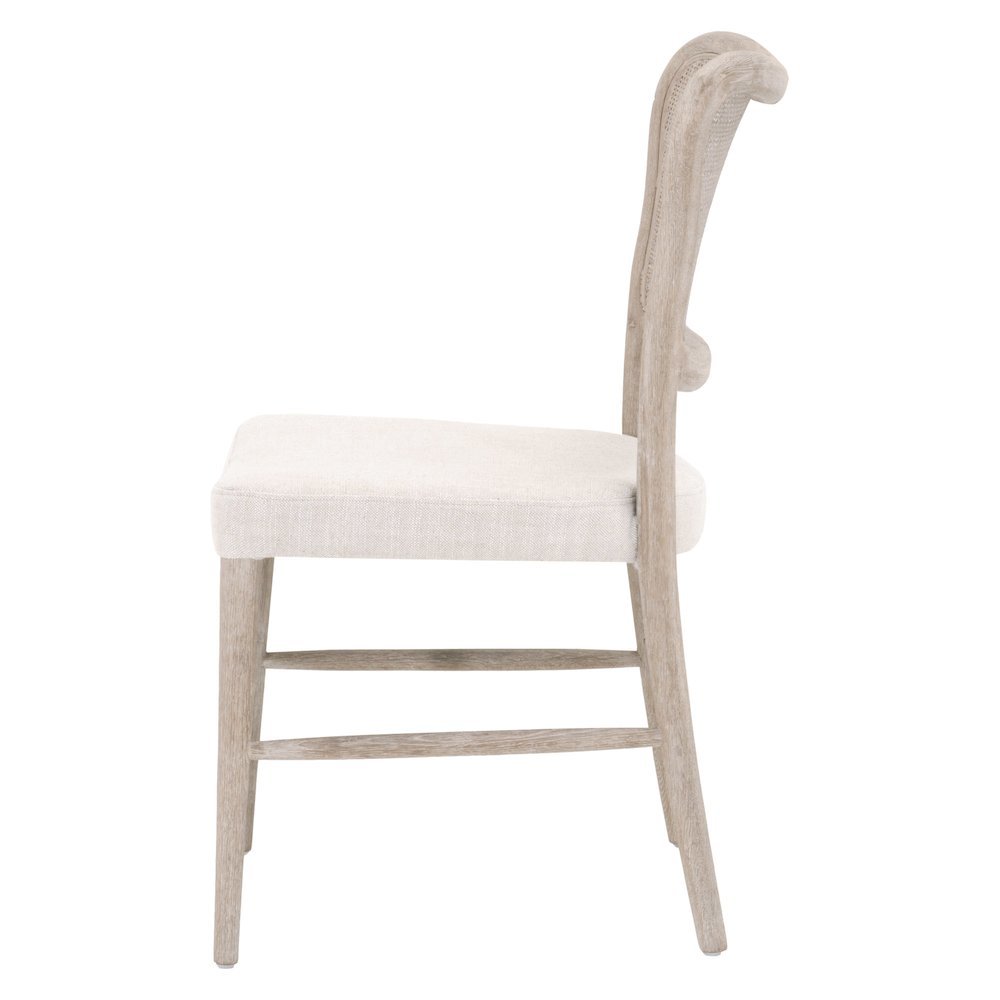 Dining Chair Set Brown, Cane Back, Solid Wood