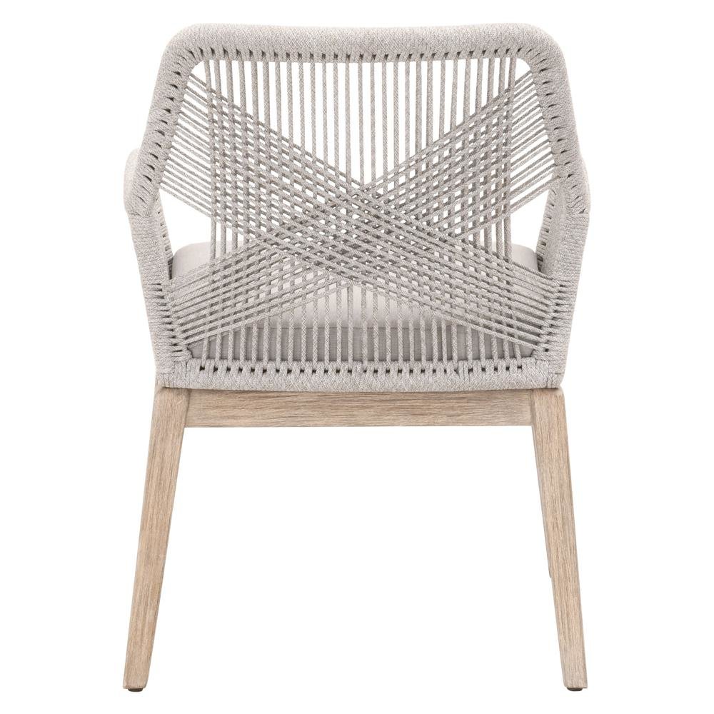Gray Woven Armchair Set – Accent Chairs Set of 2 for Living Room Seating