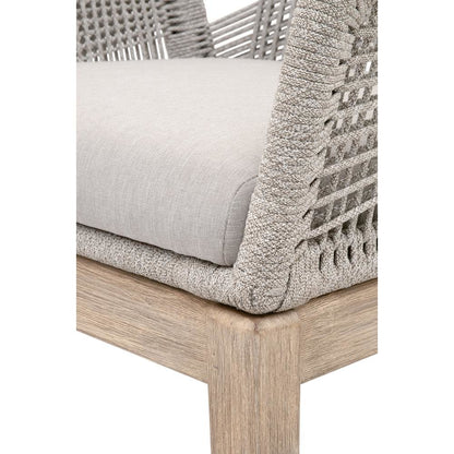 Gray Woven Armchair Set – Accent Chairs Set of 2 for Living Room Seating