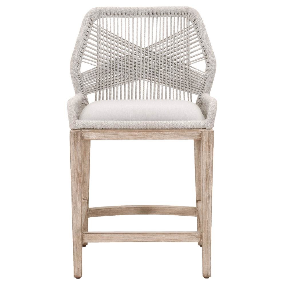 Gray Counter Stool with Mahogany Frame, Brown Bar Stool and Bar Chair Design