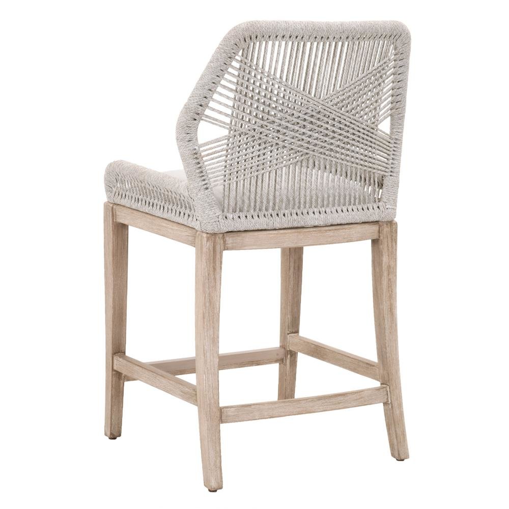 Gray Counter Stool with Mahogany Frame, Brown Bar Stool and Bar Chair Design