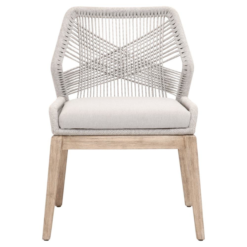 Gray Woven Chair Set – Accent Chairs Set of 2 for Lounge or Living Room