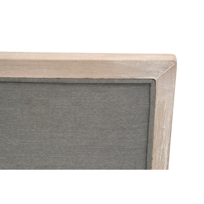 Gray Task Stool 2-Piece Set, Upholstered, Rubberwood Frame
