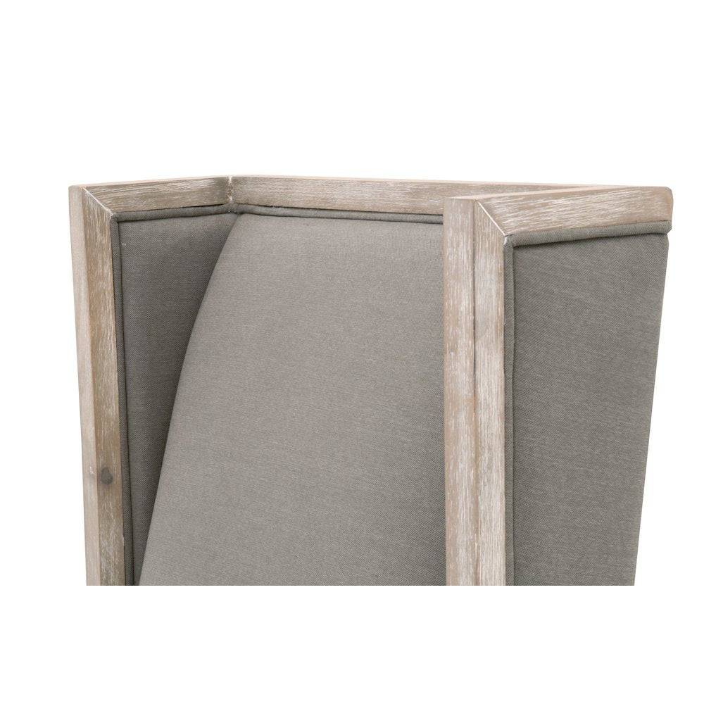 Gray Wing Dining Chair 2-Piece Set, Upholstered, Wood Frame