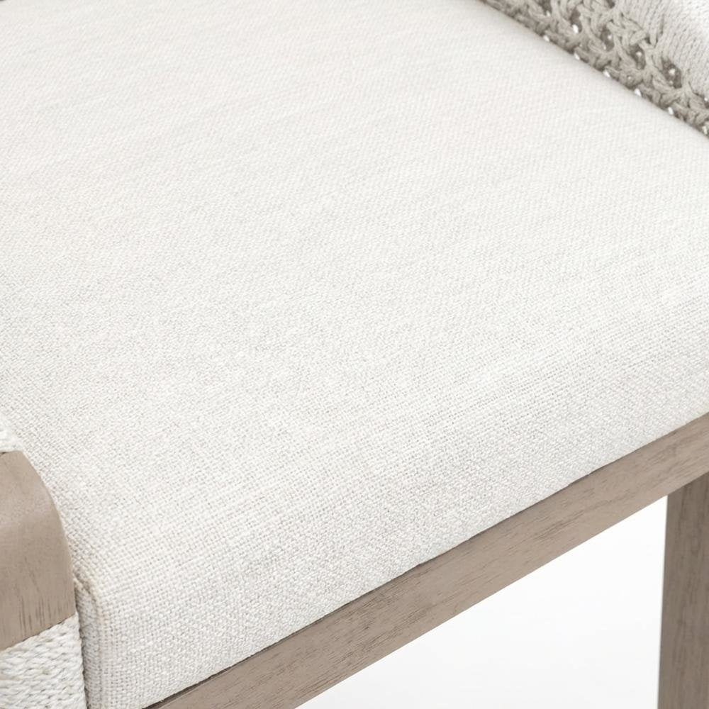Outdoor Counter Stool with Reversible Cushion and Teak Frame