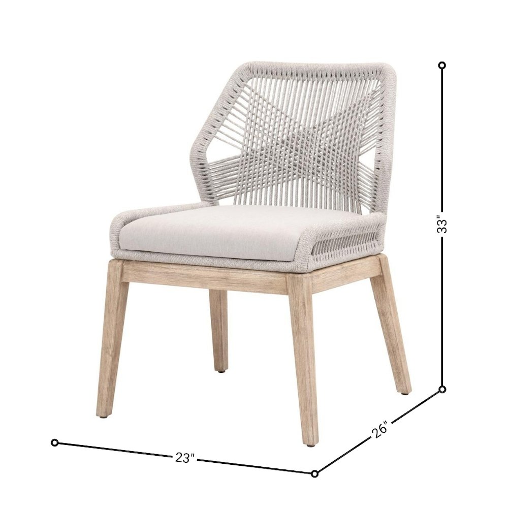 Gray Woven Chair Set – Accent Chairs Set of 2 for Lounge or Living Room