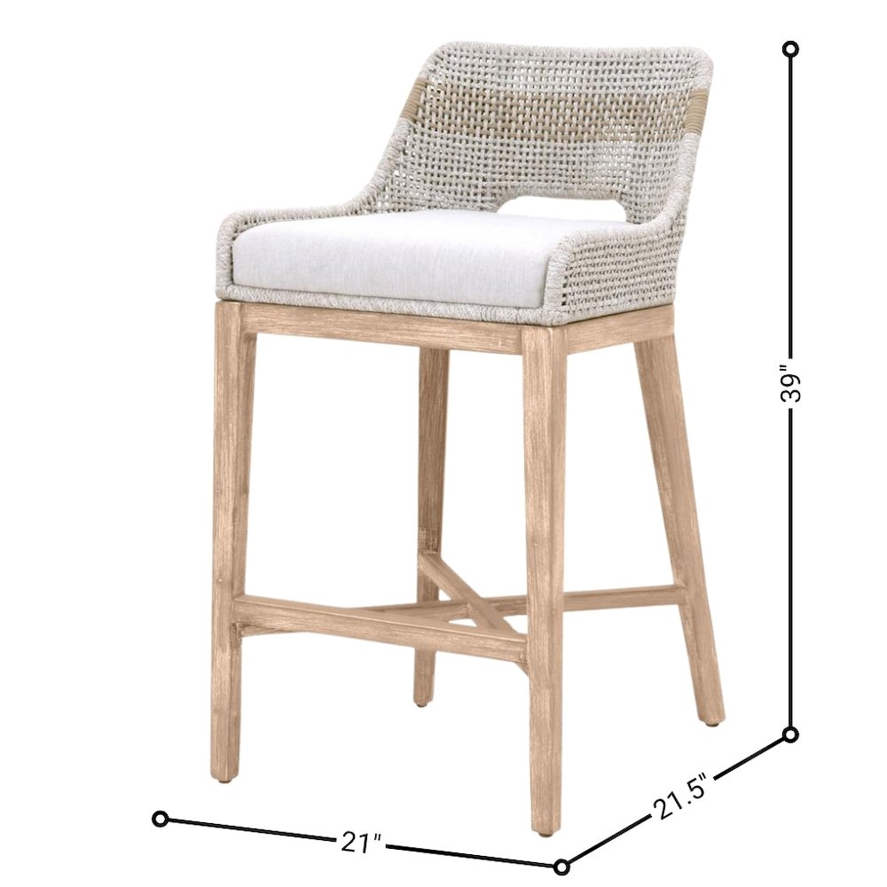 Gray Counter Height Bar Stool – Upholstered Kitchen Counter Chair