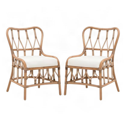 Starlight Canyon Home, Blanche, Natural Rattan, Dining Chair, Set of 2