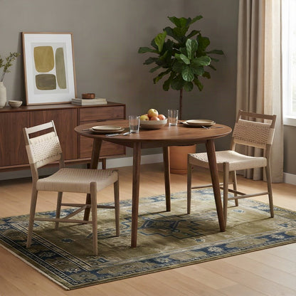 Starlight Canyon Home Wood Dining, Blonde Paper Cord, Dining Chair Set of 2