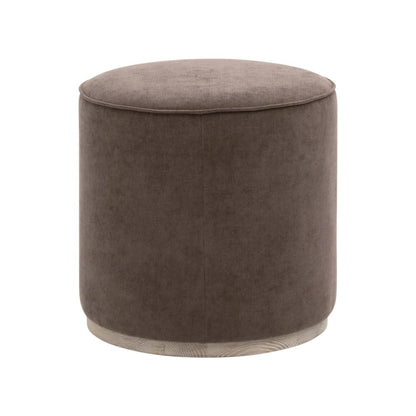 Starlight Canyon Home Fabric Ottoman, Performance Mulberry, Natural Gray