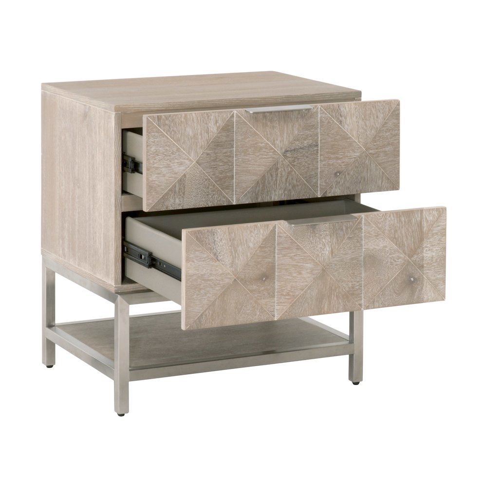 Traditions Transitional Atlas 2-Drawer Nightstand
