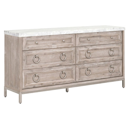 Traditions Transitional Azure Carrera 6-Drawer Double Dresser