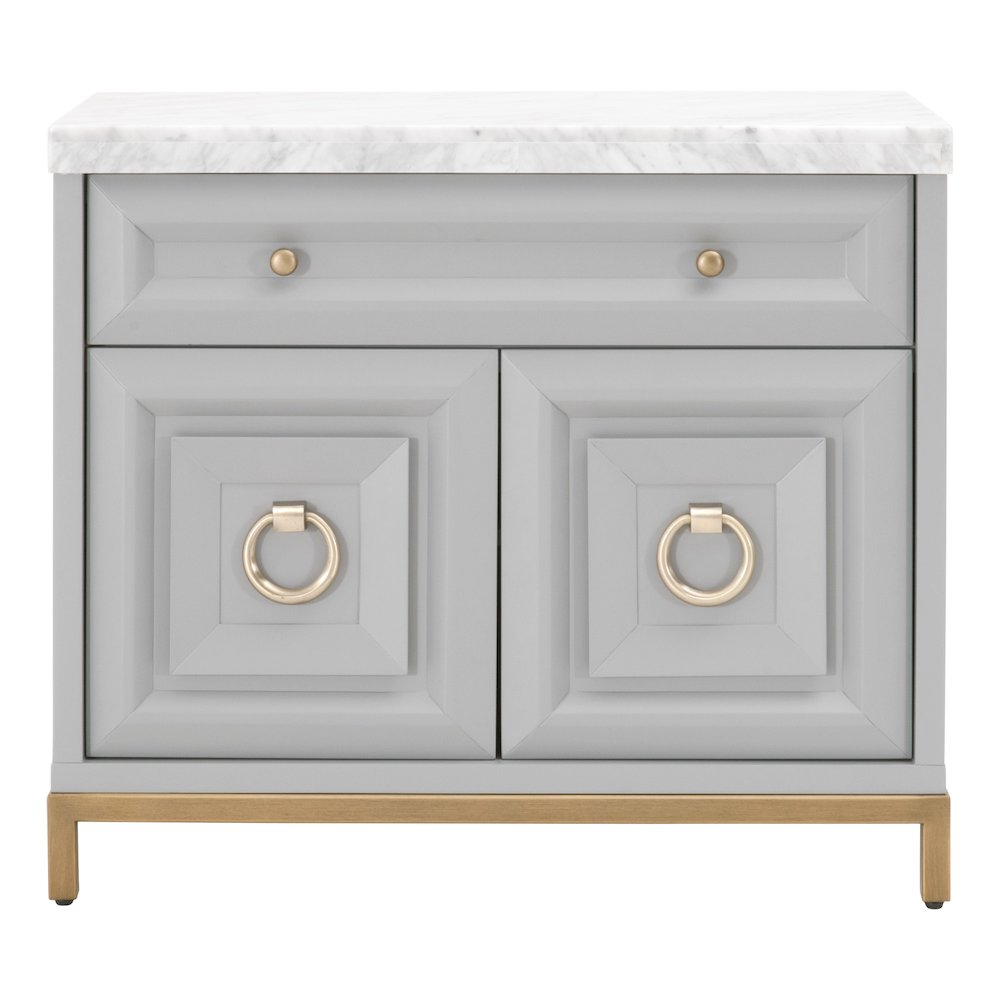 Traditions Transitional Azure Carrera Media Chest
