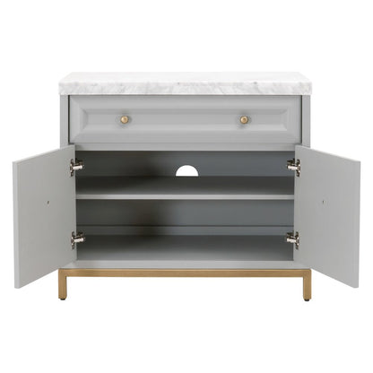 Traditions Transitional Azure Carrera Media Chest