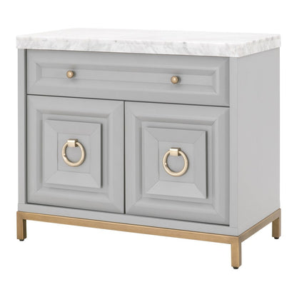 Traditions Transitional Azure Carrera Media Chest