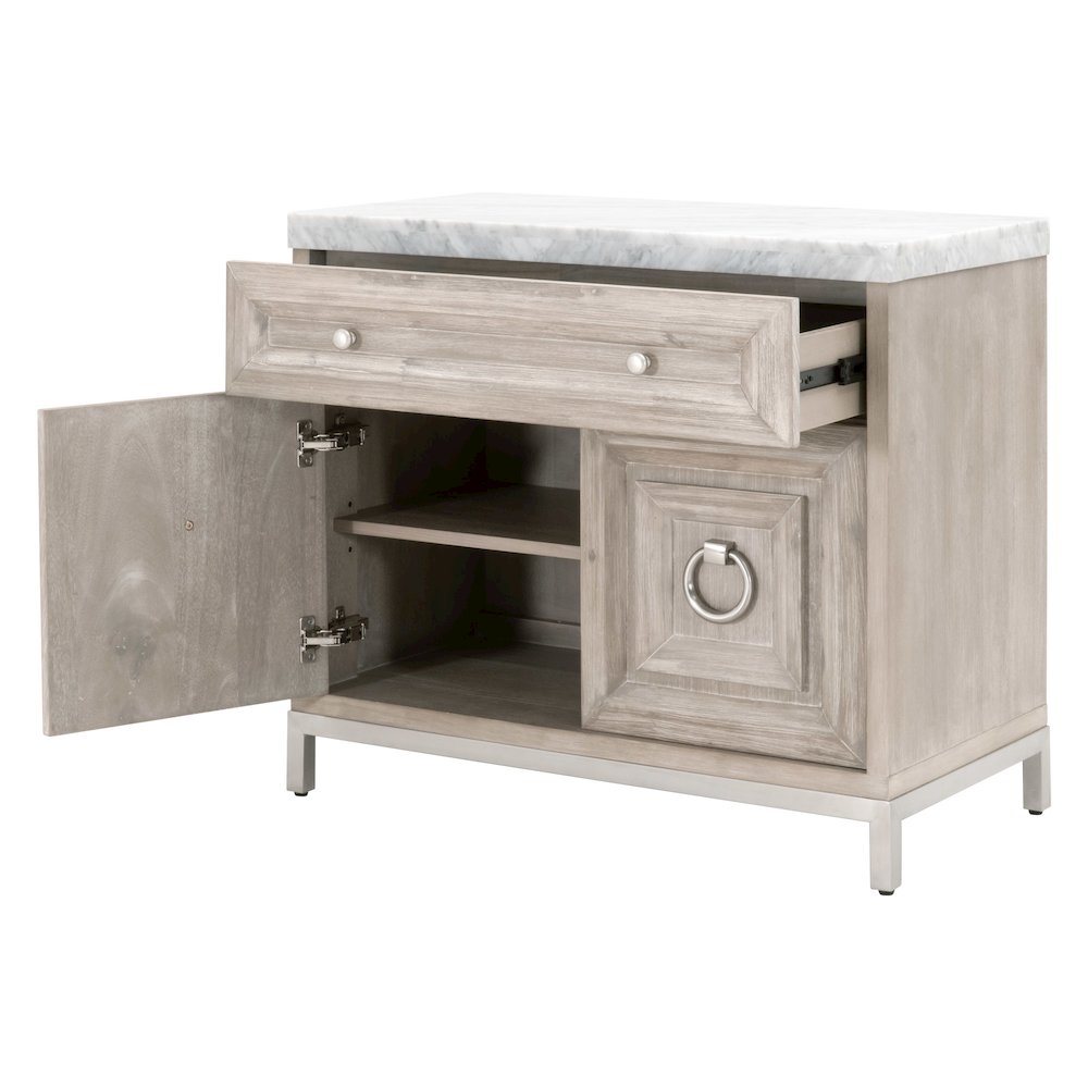 Traditions Transitional Azure Carrera Media Chest