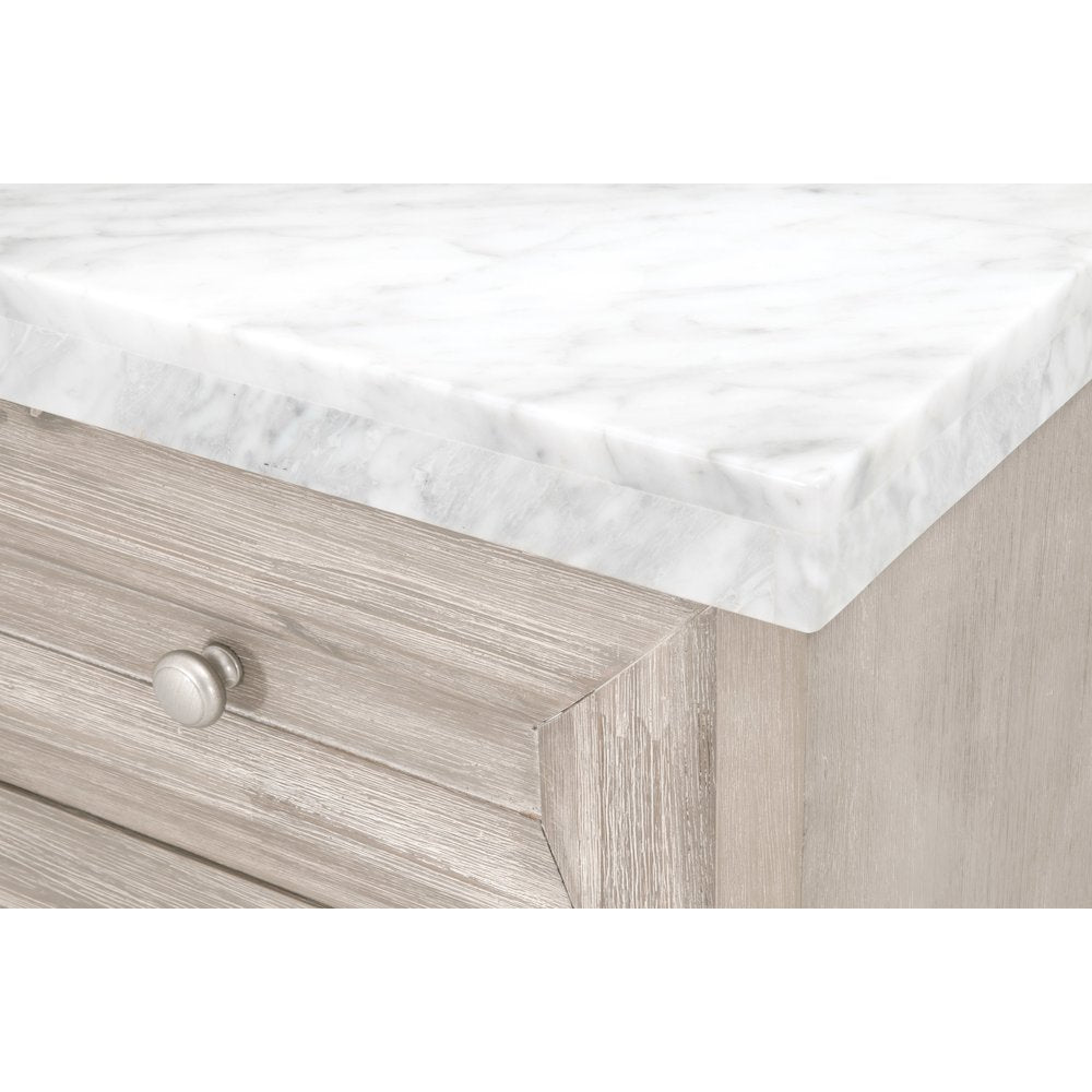 Traditions Transitional Azure Carrera Media Chest