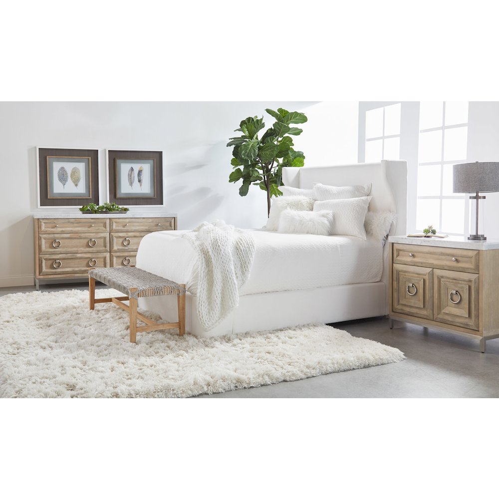 Traditions Transitional Azure Carrera Media Chest