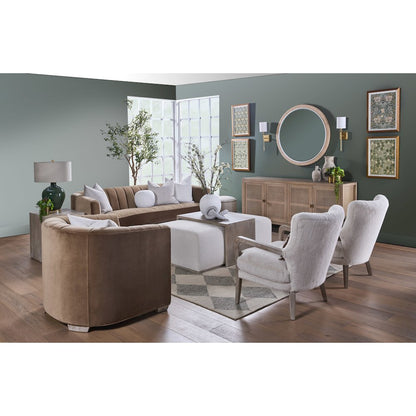 Stitch & Hand - Upholstery Transitional Bronx 87" Channel Back Sofa