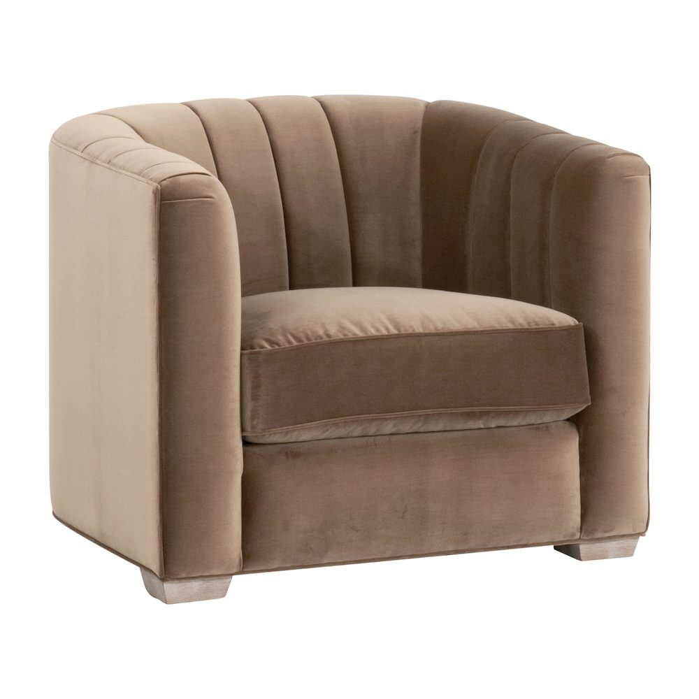 Stitch & Hand - Upholstery Transitional Bronx Channel Back Sofa Chair