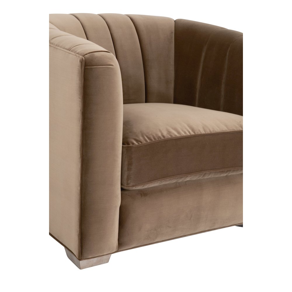 Stitch & Hand - Upholstery Transitional Bronx Channel Back Sofa Chair