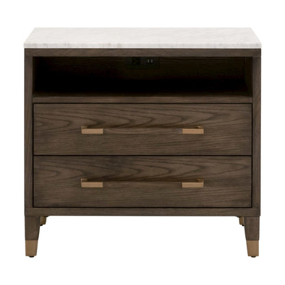 Bronze Bay Transitional Cambria 2-Drawer Nightstand