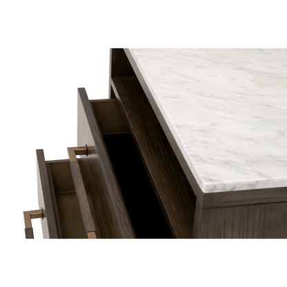 Bronze Bay Transitional Cambria 2-Drawer Nightstand