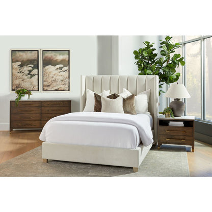 Bronze Bay Transitional Cambria 2-Drawer Nightstand