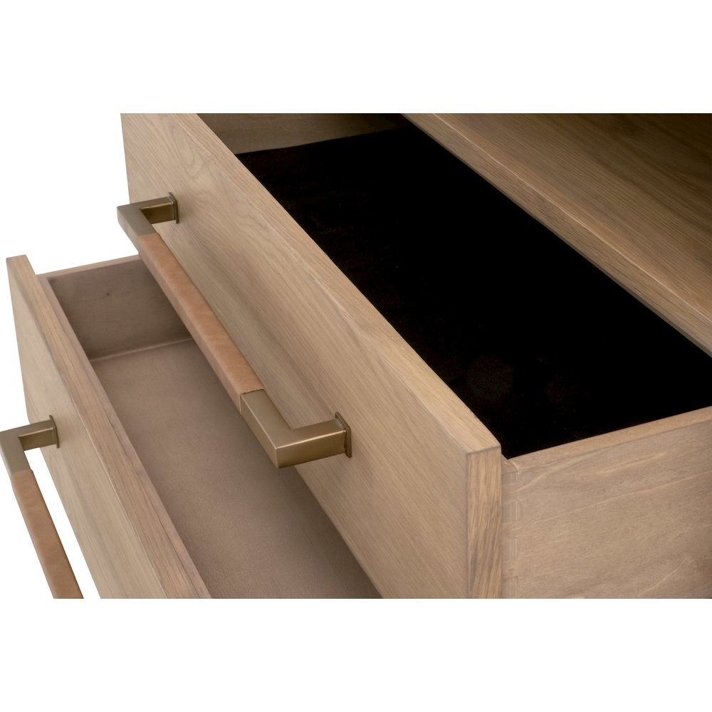 Bronze Bay Transitional Cambria 2-Drawer Nightstand