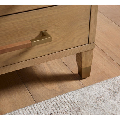 Bronze Bay Transitional Cambria 2-Drawer Nightstand