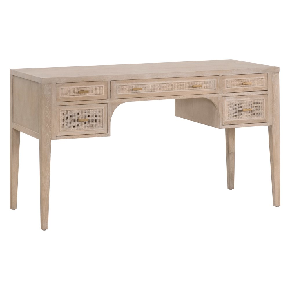 Bella Antique Transitional Cane Desk