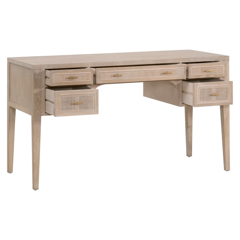 Bella Antique Transitional Cane Desk