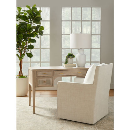 Bella Antique Transitional Cane Desk