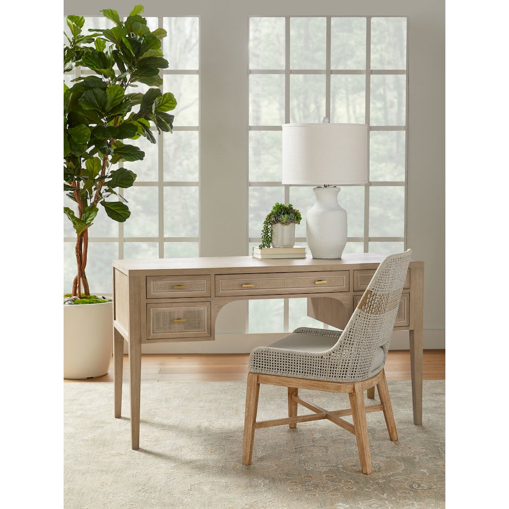 Bella Antique Transitional Cane Desk
