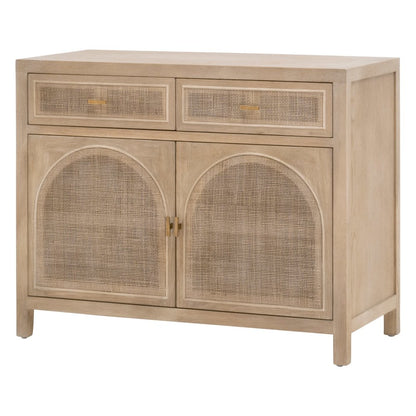 Bella Antique Transitional Cane Media Cabinet