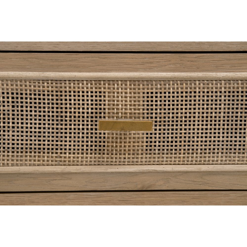 Bella Antique Transitional Cane Media Cabinet