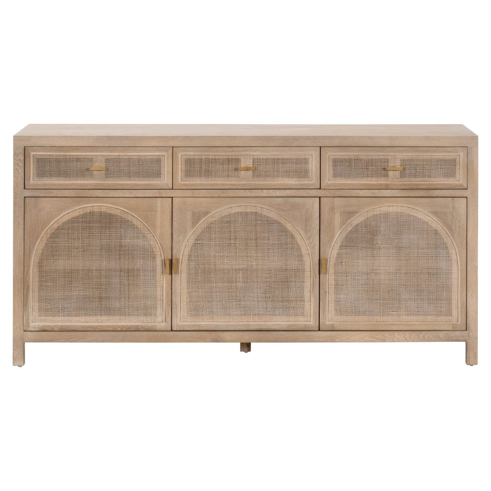 Bella Antique Transitional Cane Media Sideboard