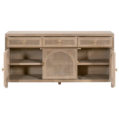 Bella Antique Transitional Cane Media Sideboard