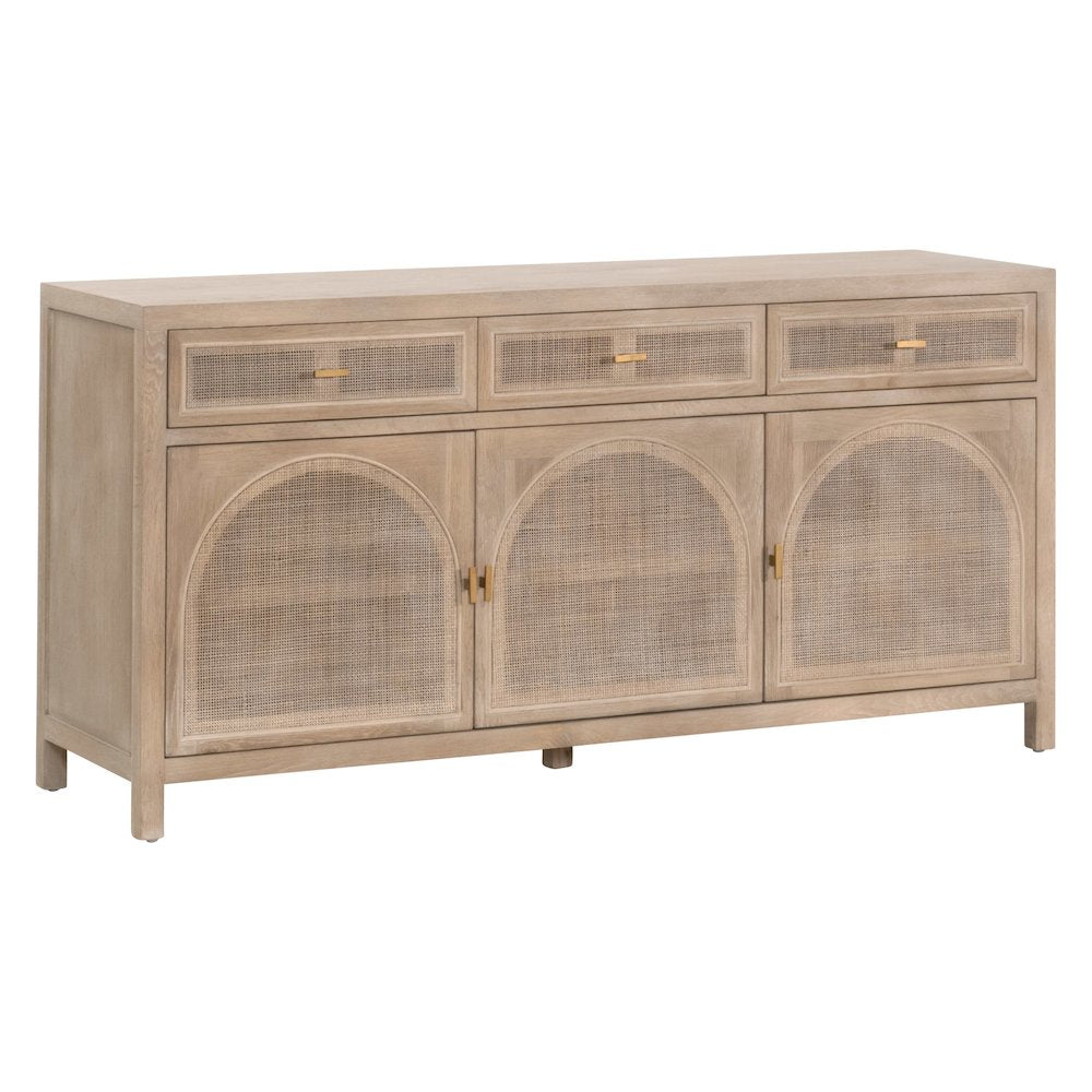 Bella Antique Transitional Cane Media Sideboard