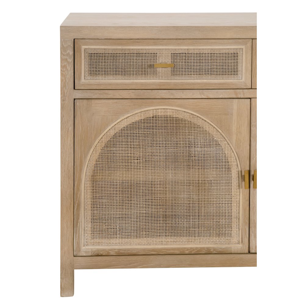 Bella Antique Transitional Cane Media Sideboard