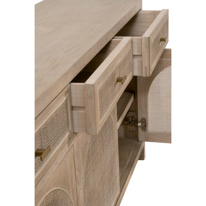 Bella Antique Transitional Cane Media Sideboard