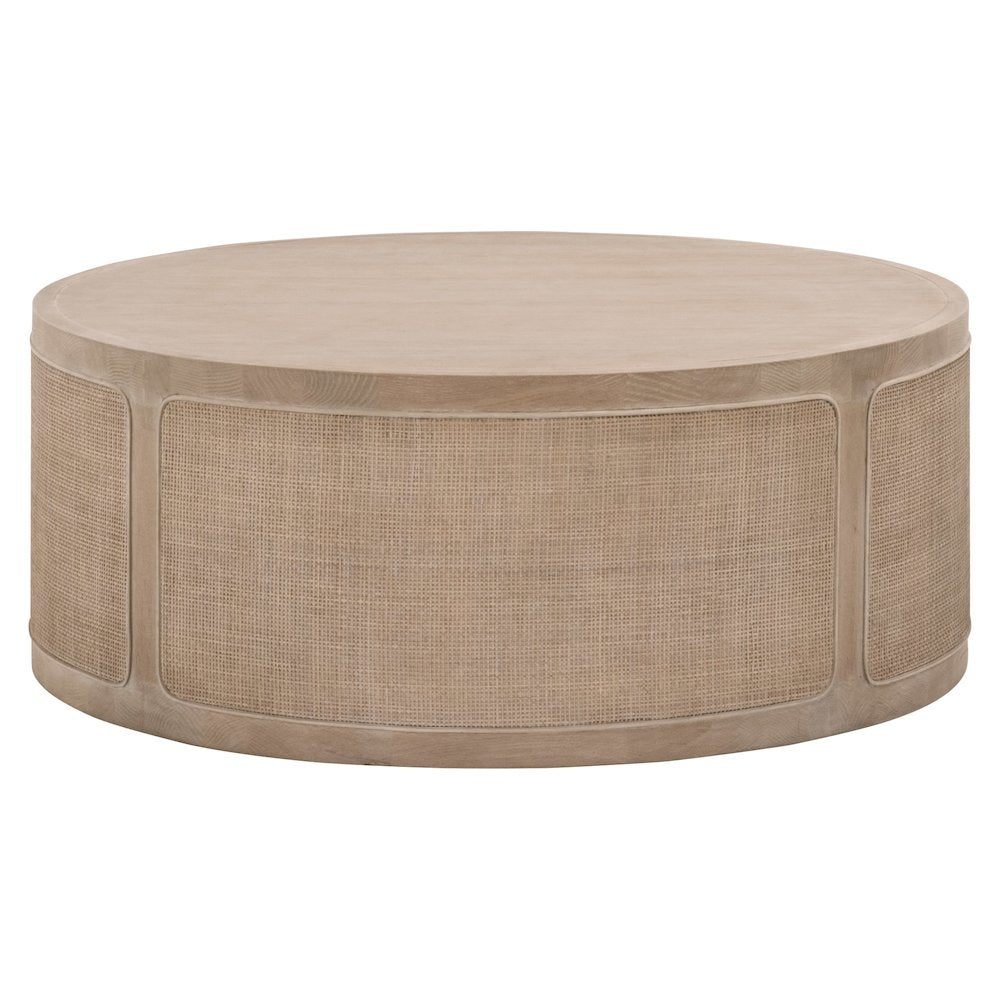 Bella Antique Transitional Cane Coffee Table