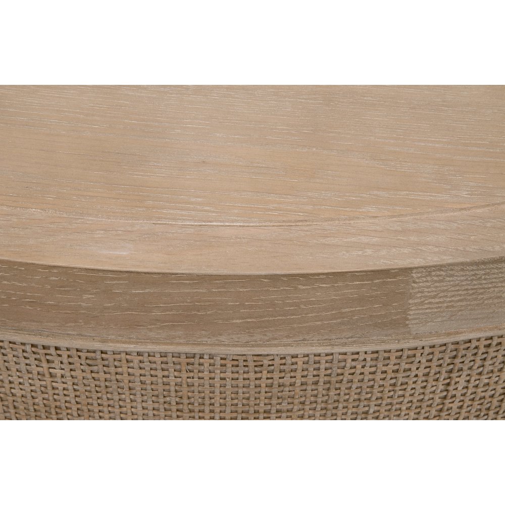 Bella Antique Transitional Cane Coffee Table