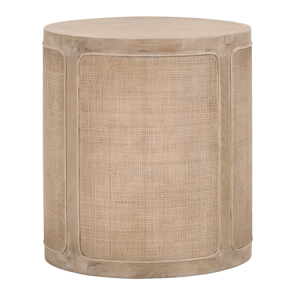 Bella Antique Transitional Cane End Table