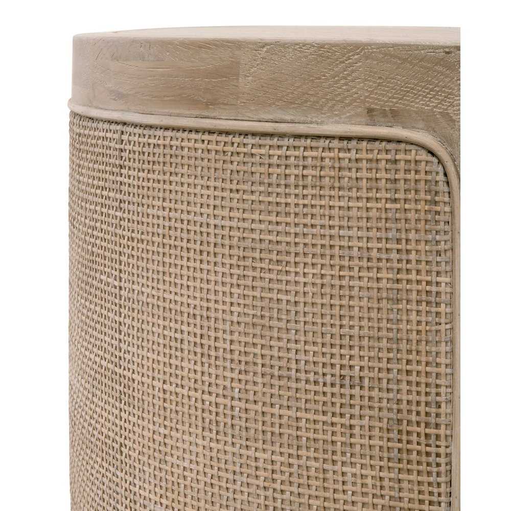 Bella Antique Transitional Cane End Table