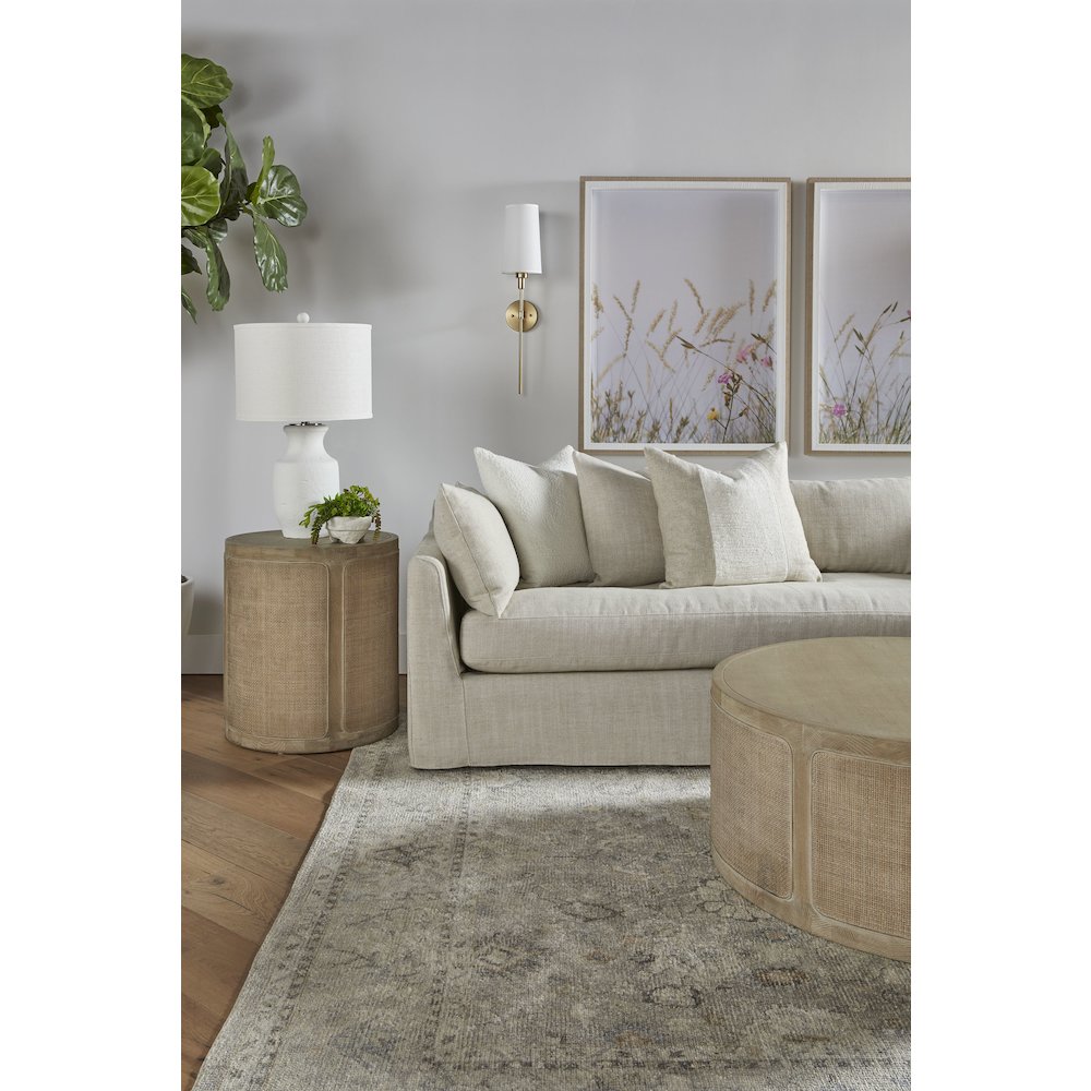 Bella Antique Transitional Cane End Table