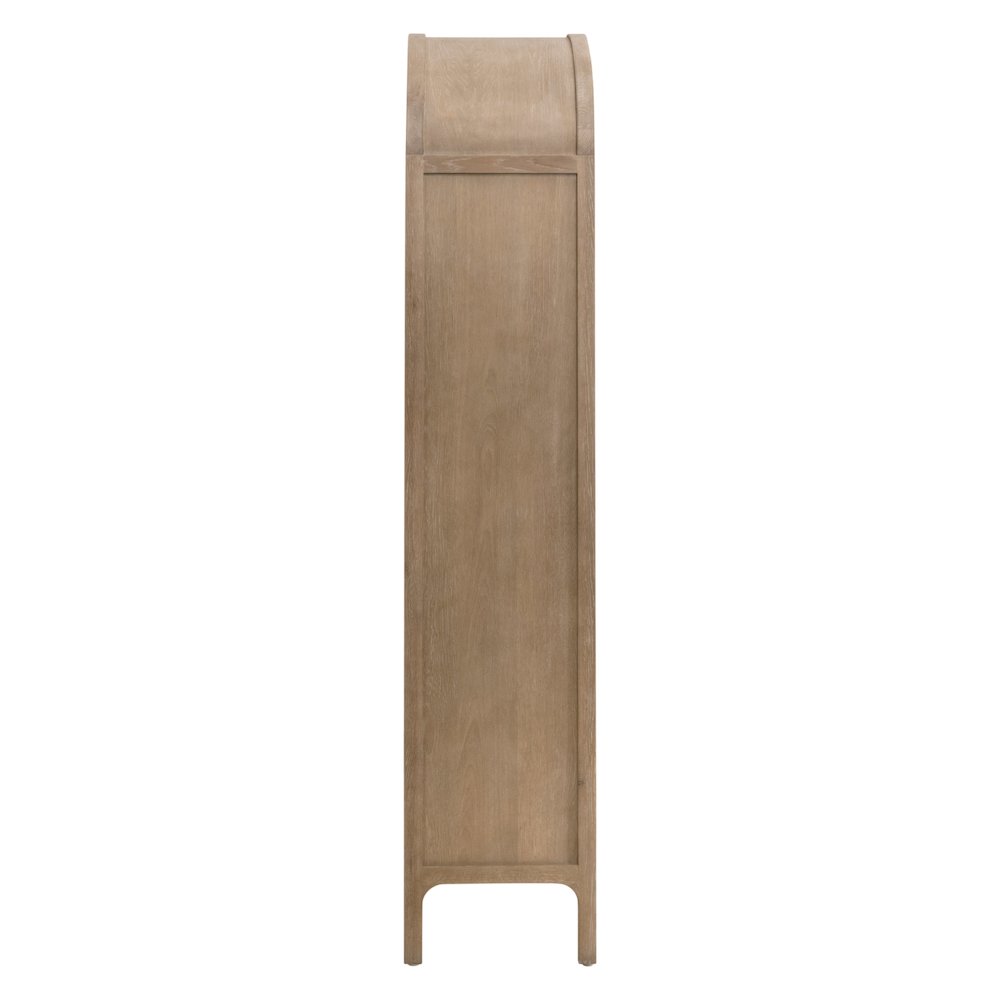 Bella Antique Transitional Cane Storage Bookcase